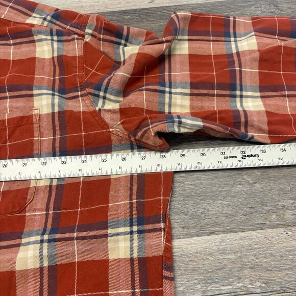 Eddie Bauer Tartan Plaid Mens 2XL Relaxed Chest Pocket Button Down Flannel Shirt - Picture 6 of 12